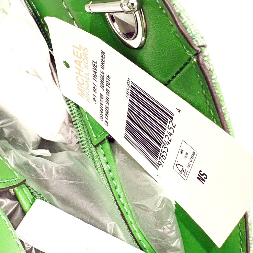 Michael Kors Jungle Green Purse and Wallet - Picture 6 of 6